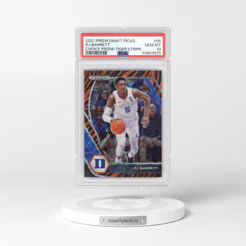 2021 Panini Prizm Draft Picks #95 RJ Barrett - Choice Prizm-Tiger Stripe (PSA 10 GEM MINT)