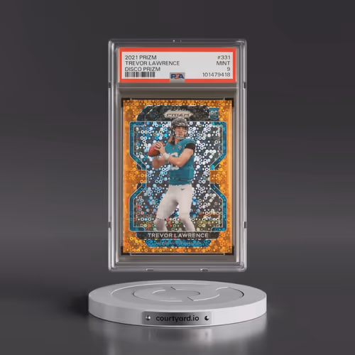 2021 Panini Prizm #331 Trevor Lawrence - Disco Prizm (PSA 9 MINT)