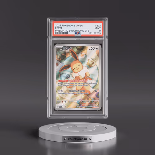 2025 Pokémon Svp EN-SV Black Star Promo #173 Eevee - Prismatic Evolutions Elite Trainer Box (PSA 9 M