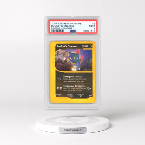 2003 Pokémon Best of Game Promo #5 Rocket's Sneasel - Winner (PSA 9 MINT)