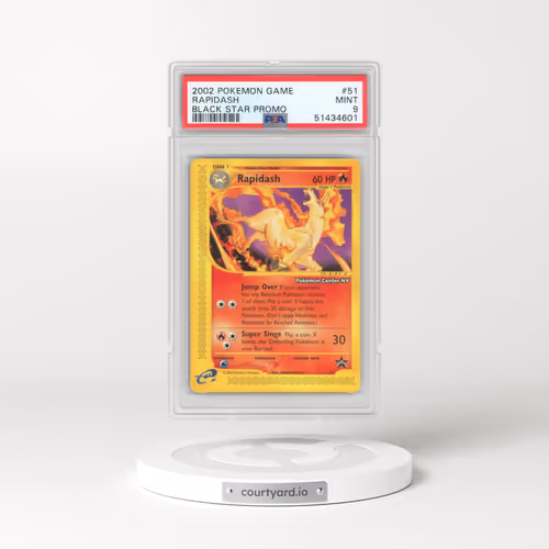 2002 Pokémon Game Promo #51 Rapidash - Black Star-Pokemon Center NY (PSA 9 MINT)
