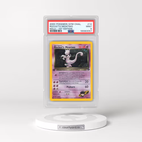 2000 Pokémon Gym Challenge #14 Rocket's Mewtwo - 1st Edition Holo (PSA 9 MINT)