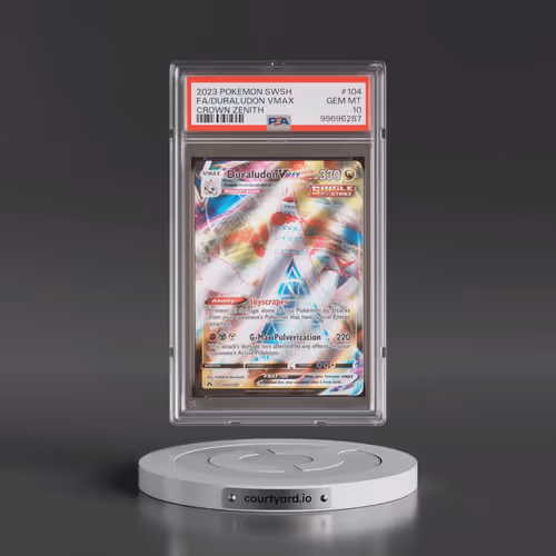 2023 Pokémon Sword and Shield Crown Zenith #104 Duraludon Vmax - Full Art (PSA 10 GEM MINT)