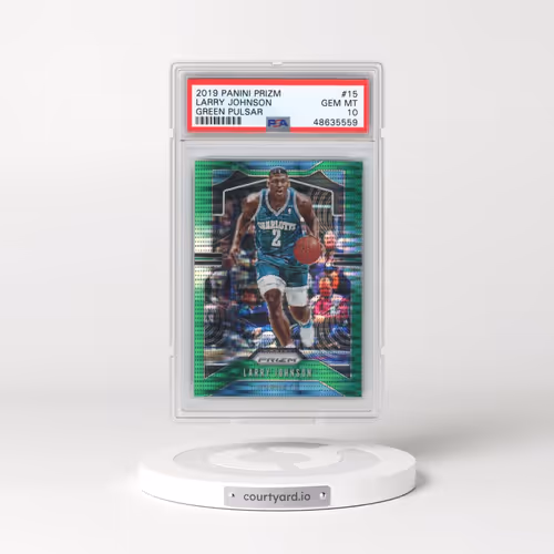 2019 Panini Prizm #15 Larry Johnson - Green Pulsar (PSA 10 GEM MINT)