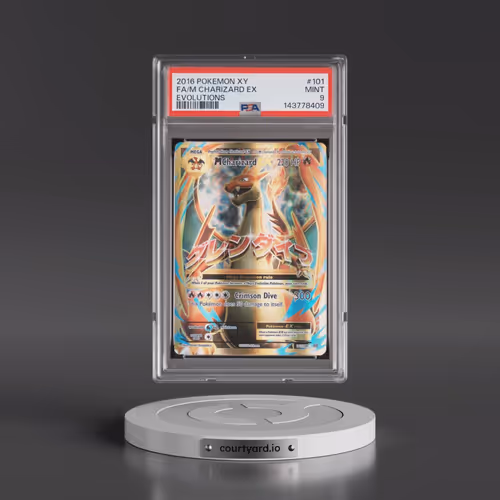 2016 Pokémon XY Evolutions #101 M Charizard EX - Holo Full Art (PSA 9 MINT)