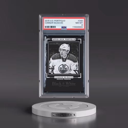 2015 Upper Deck Portfolio #340 Connor McDavid (PSA 8 NM-MT)
