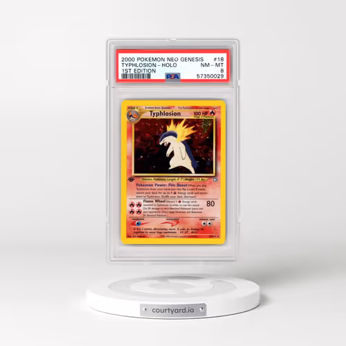 2000 Pokémon Neo Genesis #18 Typhlosion - 1st Edition Holo (PSA 8 NM-MT)