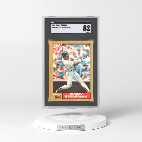 1987 Topps Tiffany #735 Rickey Henderson (SGC 8 NM-MT)