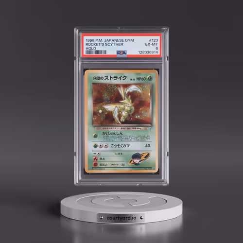 1998 Pokémon Gym #123 Rocket's Scyther - Holo (PSA 6 EX-MT)