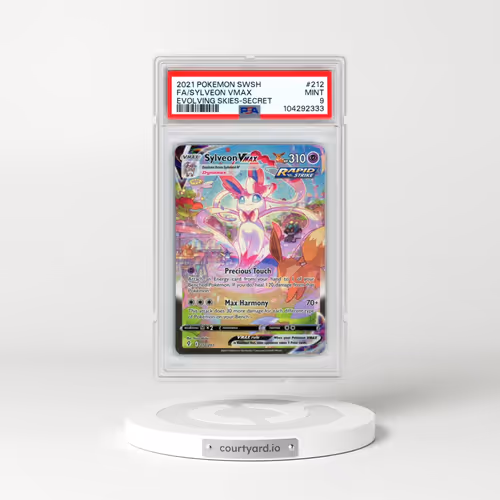 2021 Pokémon Sword & Shield Evolving Skies #212 Sylveon Vmax - Full Art Secret (PSA 9 MINT)