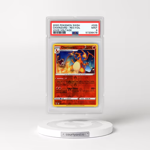 2020 Pokémon Sword & Shield Vivid Voltage #025 Charizard - Reverse Foil (PSA 9 MINT)