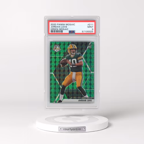 2020 Panini Mosaic #211 Jordan Love - Green Mosaic (PSA 9 MINT)