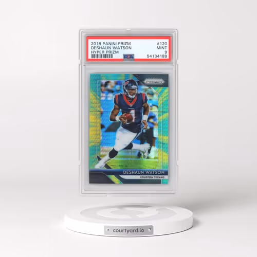 2018 Panini Prizm #120 Deshaun Watson - Hyper Prizm (PSA 9 MINT)