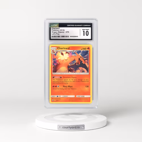 2018 Dragon Majesty #3 Charizard - (Non Holo) Let's Play (CGC 10 GEM MINT)