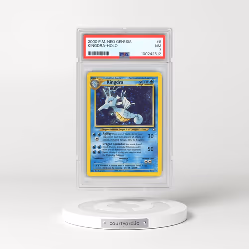 2000 Pokémon Neo Genesis #8 Kingdra - Holo (PSA 7 NM)
