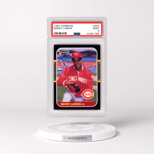 1987 Donruss #492 Barry Larkin (PSA 9 MINT)