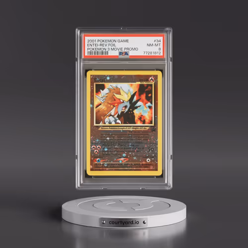 2001 Pokémon Game Movie #34 Entei - Reverse Foil Pokemon 3 Movie Promo (PSA 8 NM-MT)