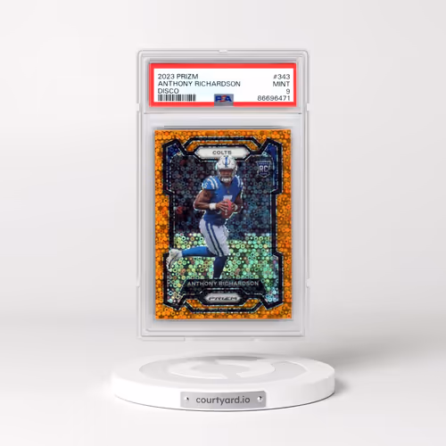 2023 Panini Prizm #343 Anthony Richardson - Disco Prizm (PSA 9 MINT)