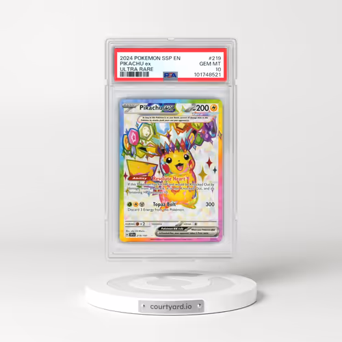 2024 Pokémon Ssp EN-Surging Sparks #219 Pikachu EX - Holo Ultra Rare (PSA 10 GEM MINT)