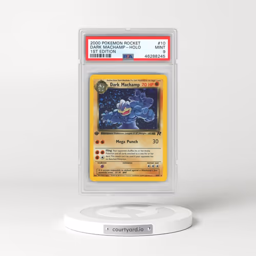 2000 Pokémon Rocket #10 Dark Machamp - 1st Edition Holo (PSA 9 MINT)
