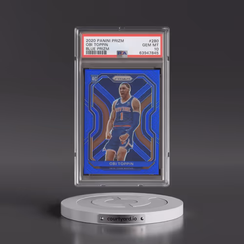 2020 Panini Prizm #280 Obi Toppin - Blue Prizm (PSA 10 GEM MINT)