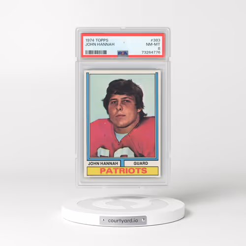 1974 Topps #383 John Hannah (PSA 8 NM-MT)