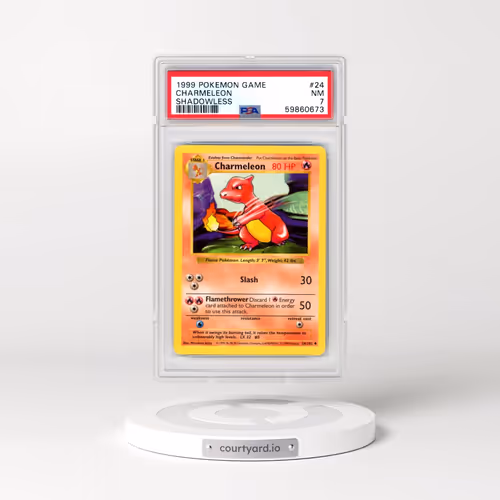 1999 Pokémon Game #24 Charmeleon - Shadowless (PSA 7 NM)