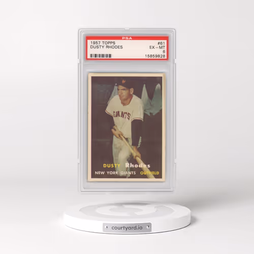 1957 Topps #61 Dusty Rhodes (PSA 6 EX-MT)