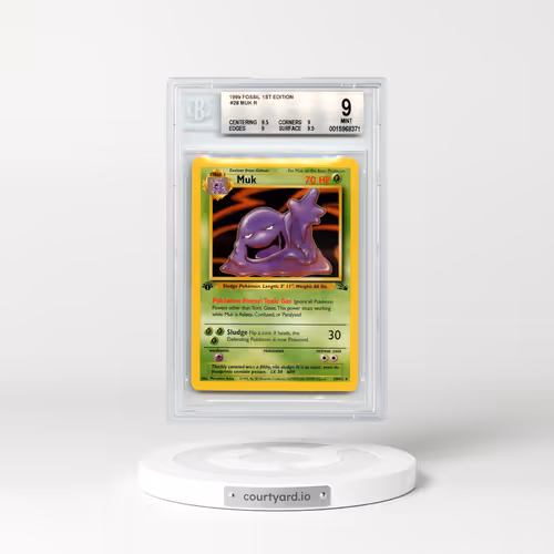 1999 Fossil #28 Muk - 1st Edition (BGS 9 MINT)