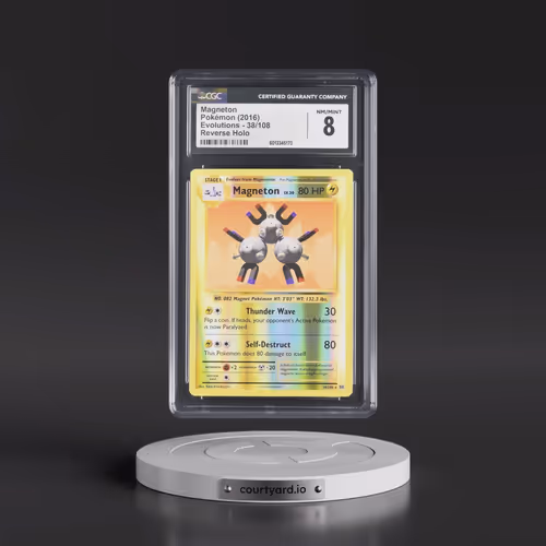 2016 Evolutions #38/108 Magneton - Reverse Holo (CGC 8 NM-MT)