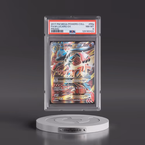 2017 Pokémon Mega Powers Collection Promo #55a M Lucario EX - Holo Full Art (PSA 8 NM-MT)