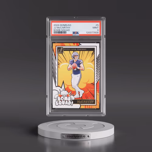 2024 Panini Donruss Bomb Squad #5 JJ McCarthy (PSA 9 MINT)