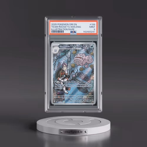 2025 Pokémon Dri EN-Destined Rivals #199 Team Rocket's Weezing - Illustration Rare (PSA 9 MINT)
