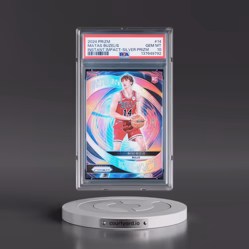 2024 Panini Prizm Instant Impact #14 Matas Buzelis - Silver Prizm (PSA 10 GEM MINT)