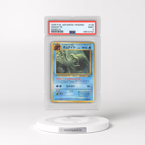 1998 Pokémon Vending #138 Omanyte - Series III (PSA 9 MINT)