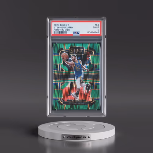 2023 Panini Select #56 Stephen Curry - Green Shock (PSA 9 MINT)