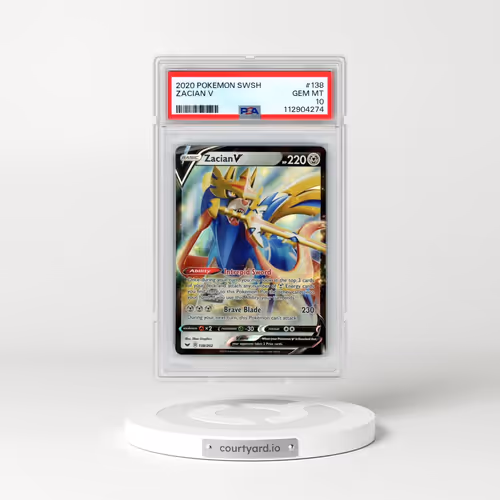 2020 Pokémon Sword & Shield #138 Zacian V - Holo (PSA 10 GEM MINT)