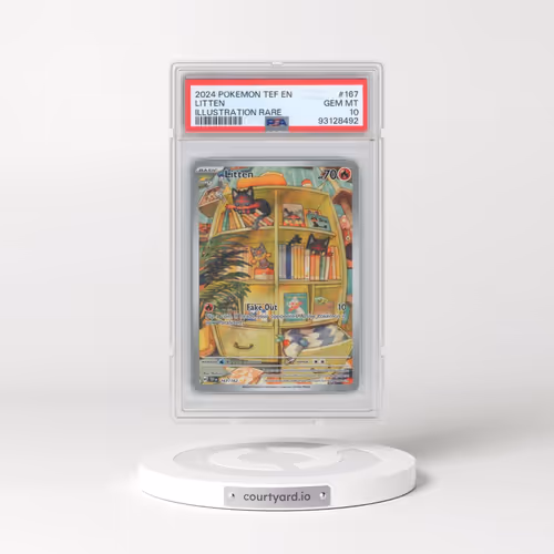 2024 Pokémon Tef EN-Temporal Forces #167 Litten - Illustration Rare (PSA 10 GEM MINT)