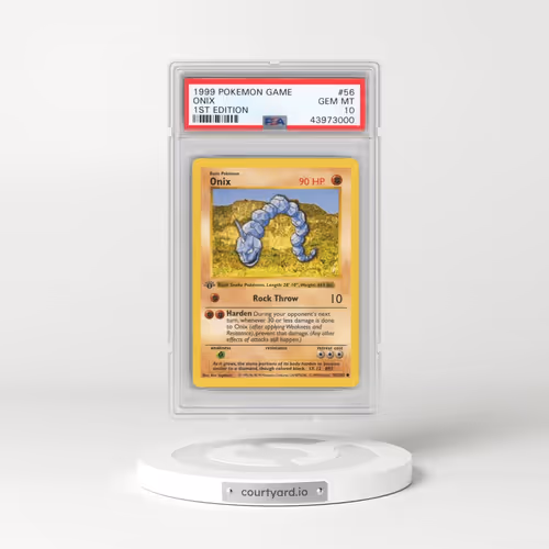 1999 Pokémon Game #56 Onix - 1st Edition (PSA 10 GEM MINT)