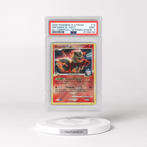 2009 Pokémon Platinum Supreme Victors #15 Arcanine G - Holo Crosshatch-2009 Pokemon League (PSA 9 MINT)