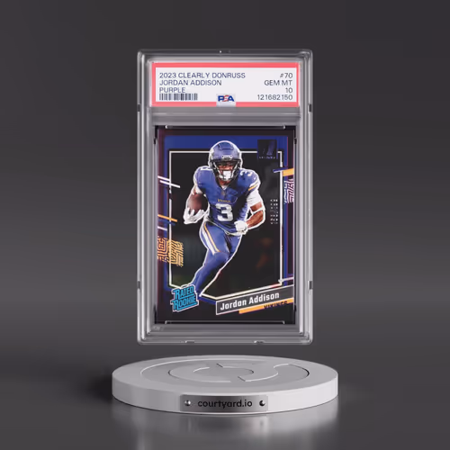 2023 Panini Clearly Donruss #70 Jordan Addison - Purple (PSA 10 GEM MINT)