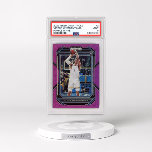 2023 Panini Prizm Draft Picks #2 Victor Wembanyama - Purple Wave (PSA 9 MINT)