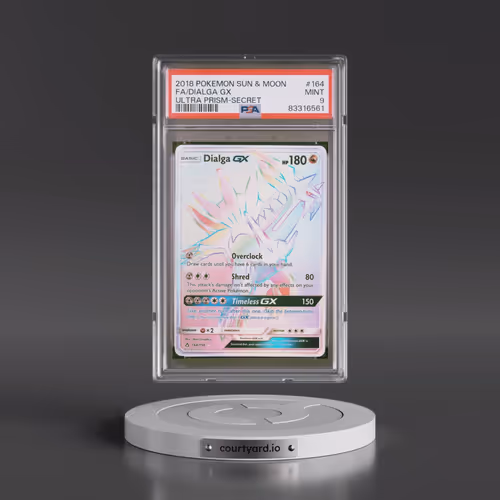 2018 Pokémon Sun & Moon Ultra Prism #164 Dialga GX - Holo Full Art Secret (PSA 9 MINT)