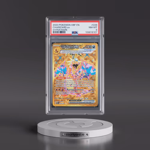 2023 Pokémon Obf EN-Obsidian Flames #228 Charizard EX - Holo Hyper Rare (PSA 8 NM-MT)