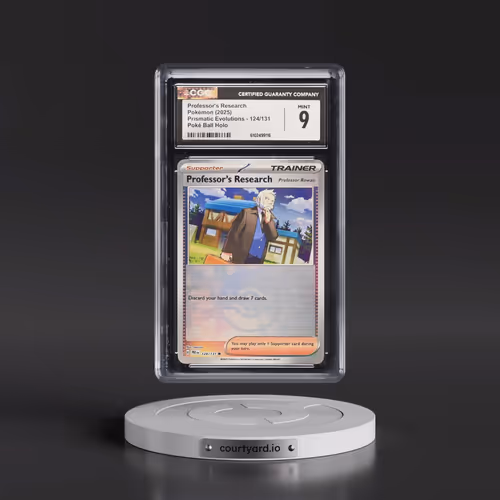 2024 Prismatic Evolutions - PRE EN #124/131 Professor's Research - Poké Ball Holo (CGC 9 MINT)