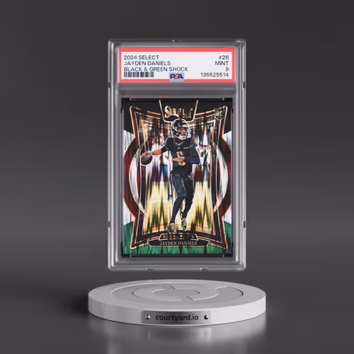 2024 Panini Select #26 Jayden Daniels - Black & Green Shock (PSA 9 MINT)