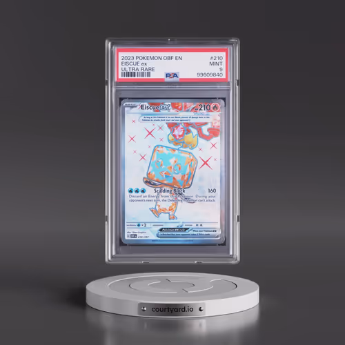 2023 Pokémon Obf EN-Obsidian Flames #210 Eiscue EX - Holo Ultra Rare (PSA 9 MINT)