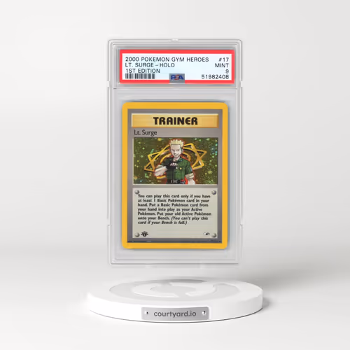 2000 Pokémon Gym Heroes #17 LT. Surge - 1st Edition Holo (PSA 9 MINT)