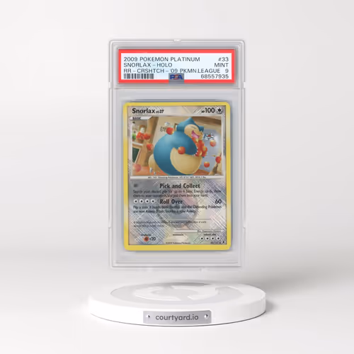2009 Pokémon Platinum Rising Rivals #33 Snorlax - Holo Crosshatch-2009 Pokemon League (PSA 9 MINT)