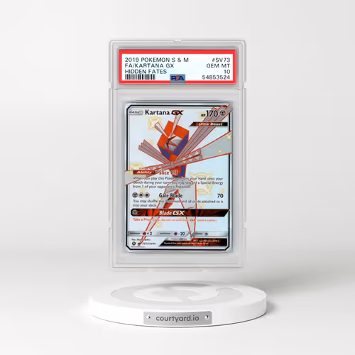 2019 Pokémon Sun & Moon Hidden Fates #SV73 Kartana GX - Holo Full Art (PSA 10 GEM MINT)